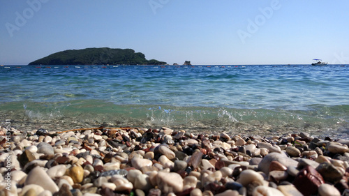 Pebble beach on the Adriatic Sea (Montenegro)