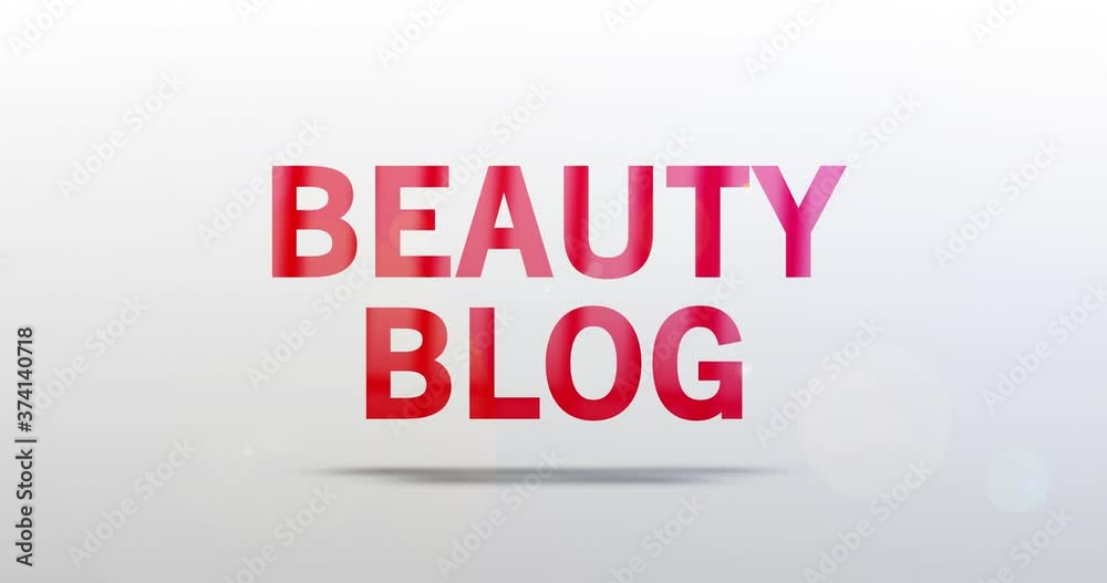 Beauty Blog. Particle Logo. Text Animation. Red word on grey background. High quality 4k intro/opener Beauty Blog. Particle Logo. Text Animation. Red word on grey background. High quality 4k intro/opener