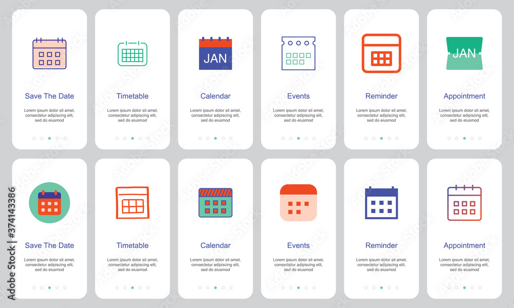 Calendar Icon Set.