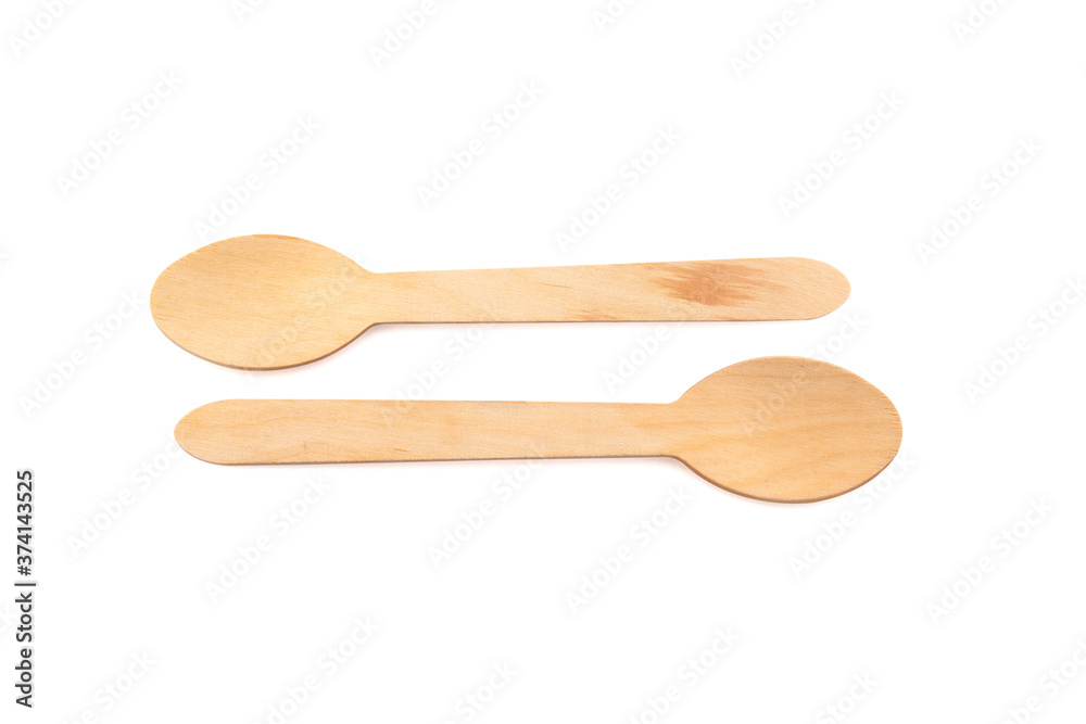 Wooden spoon isolated on white background Wooden spoon isolated on white background