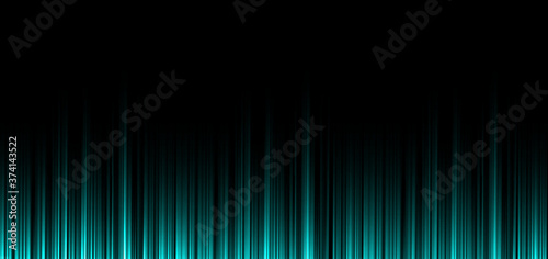 Abstract green mint stripe vertical lines light on black background. © Pramote