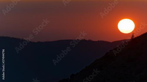 Sunset From Coldwater Peak Trail At Mount Saint Helens