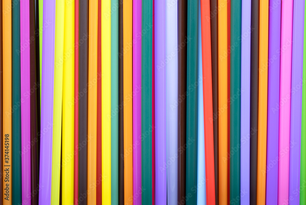 Colorful drinking straws isolated on white background