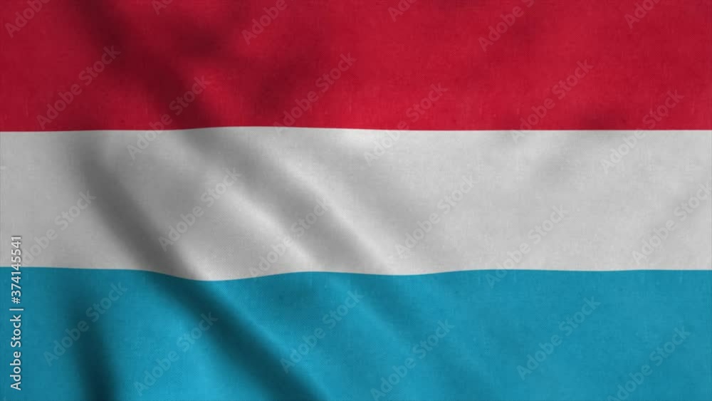 The national flag of Luxembourg is flying in the wind. 4K The national flag of Luxembourg is flying in the wind. 4K