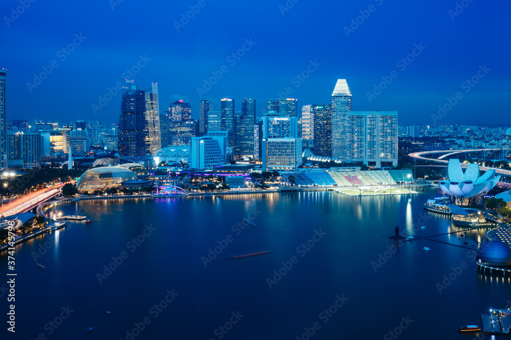 Obraz premium Singapore Urban Skyline from Central Area