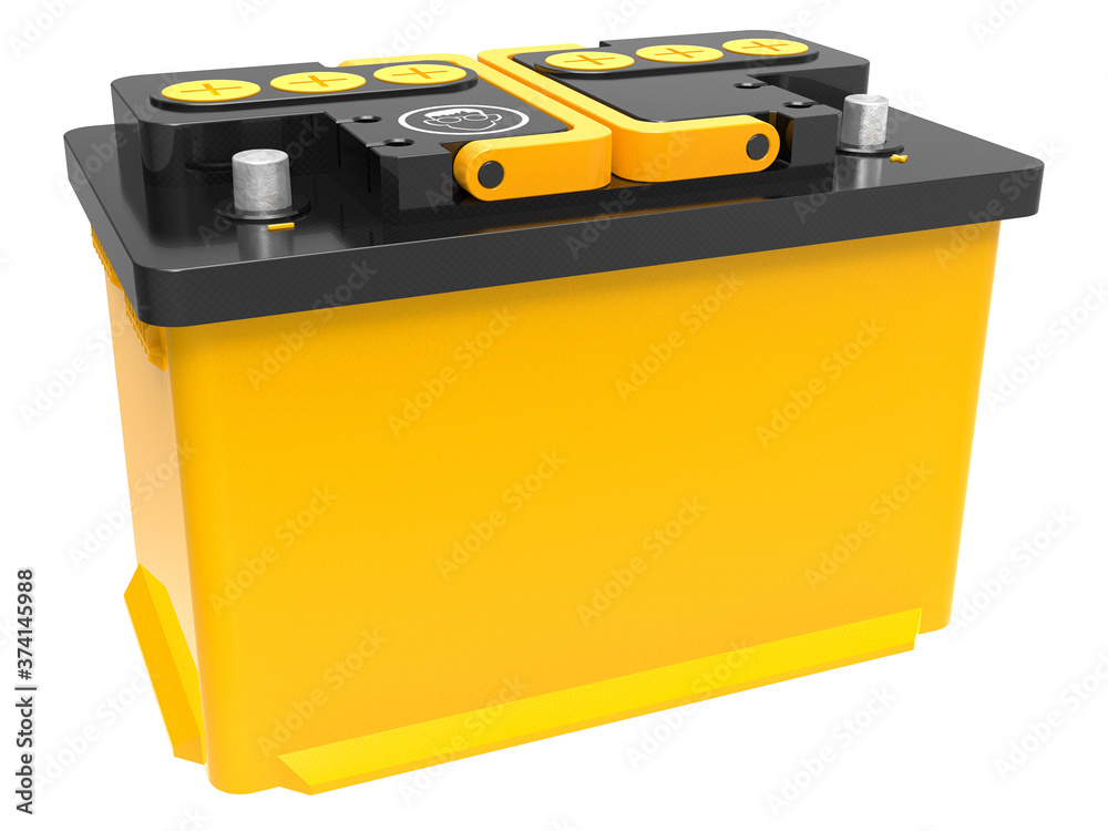 3D render of a battery for a car 3D render of a battery for a car