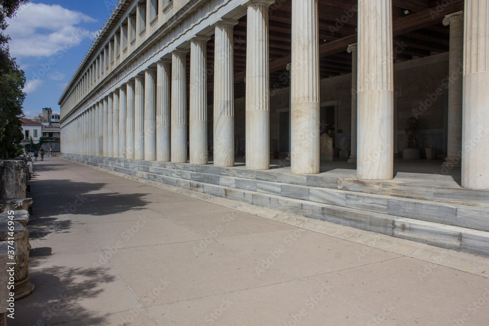Stoa of Atolos historic site in Athens Stoa of Atolos historic site in Athens