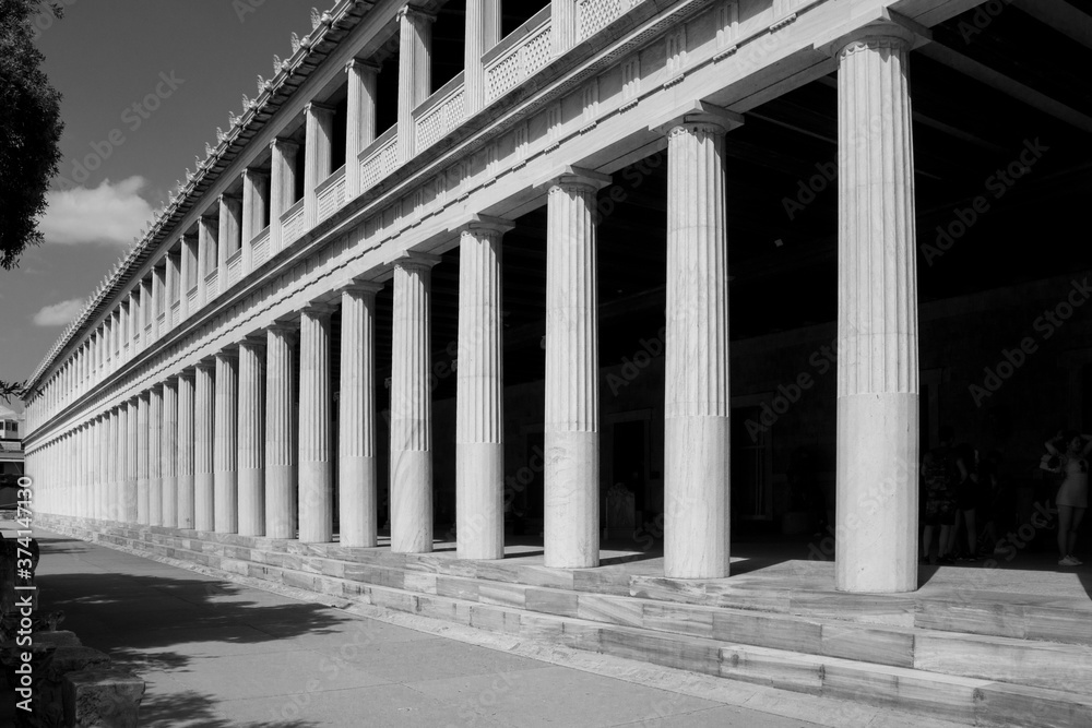 Stoa of Atolos historic site in Athens Stoa of Atolos historic site in Athens