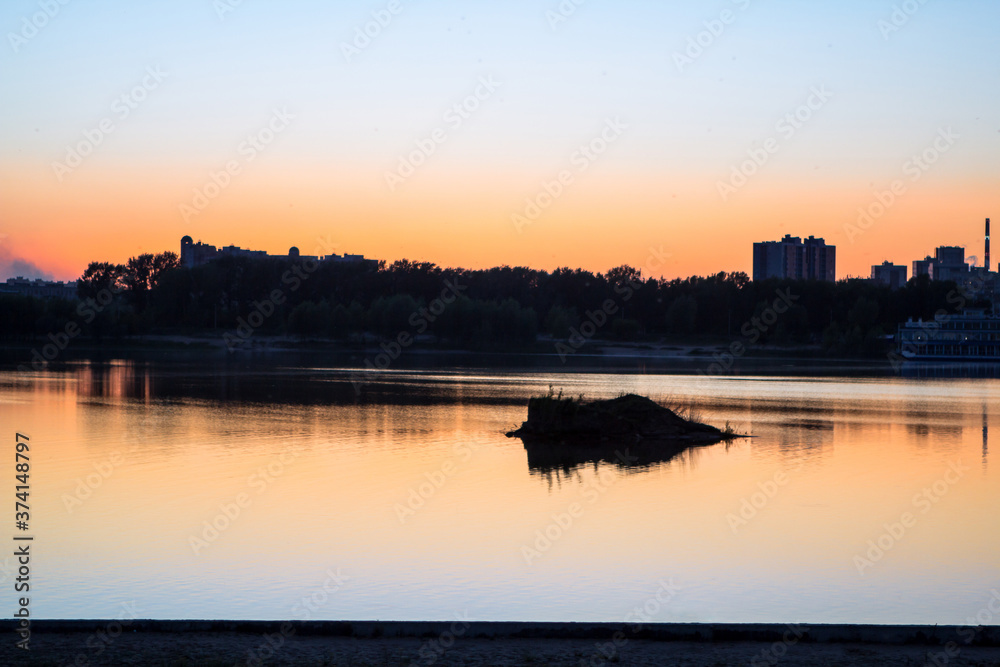 Sunset over the Kazanka river