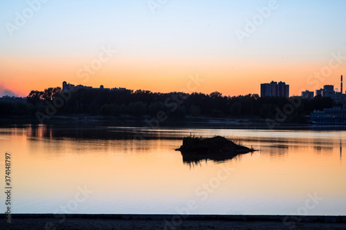 Sunset over the Kazanka river