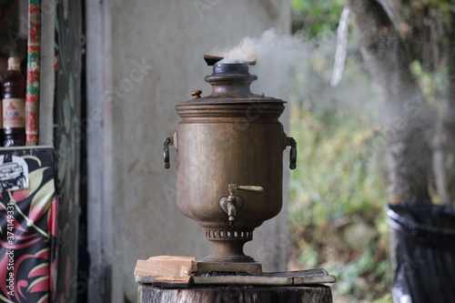 old coffee pot russian samovar