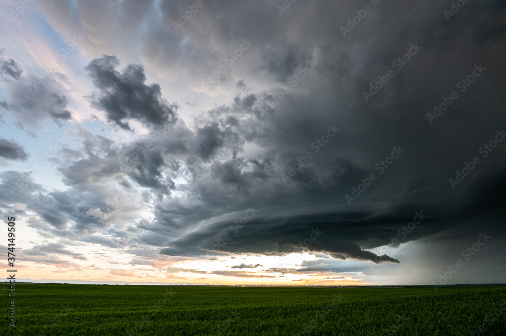 Summer thunderstorm in the prairies