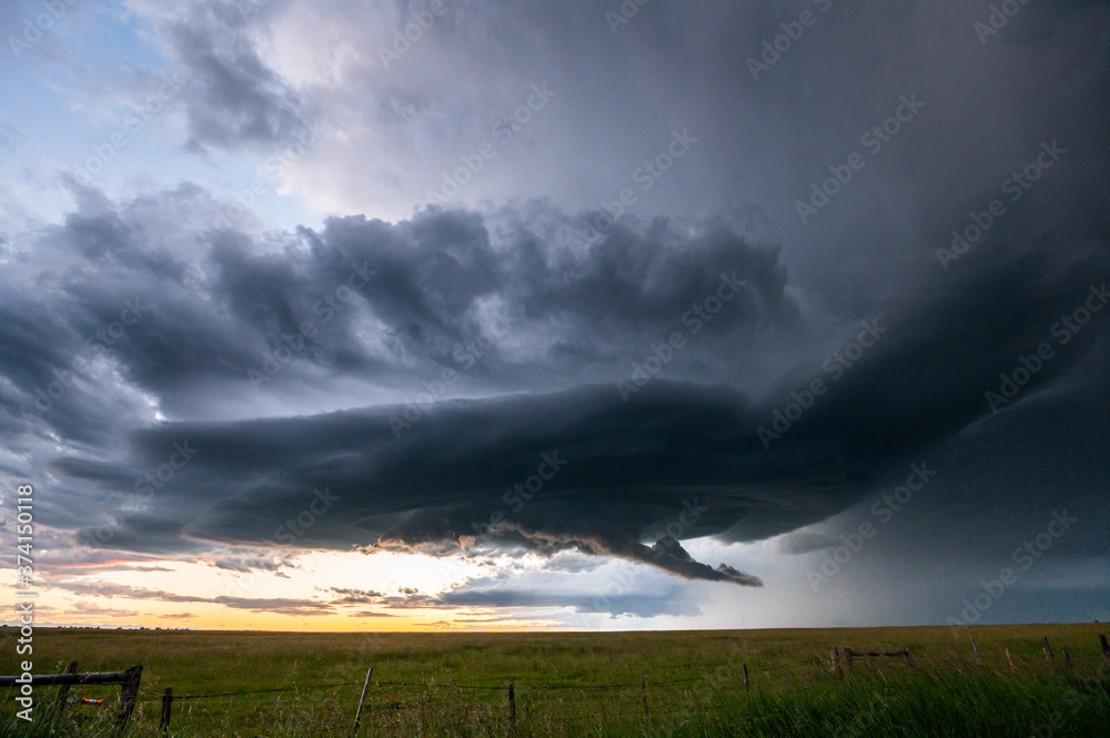 Summer thunderstorm in the prairies