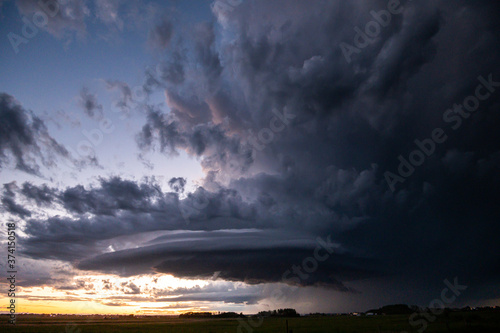 Summer thunderstorm in the prairies