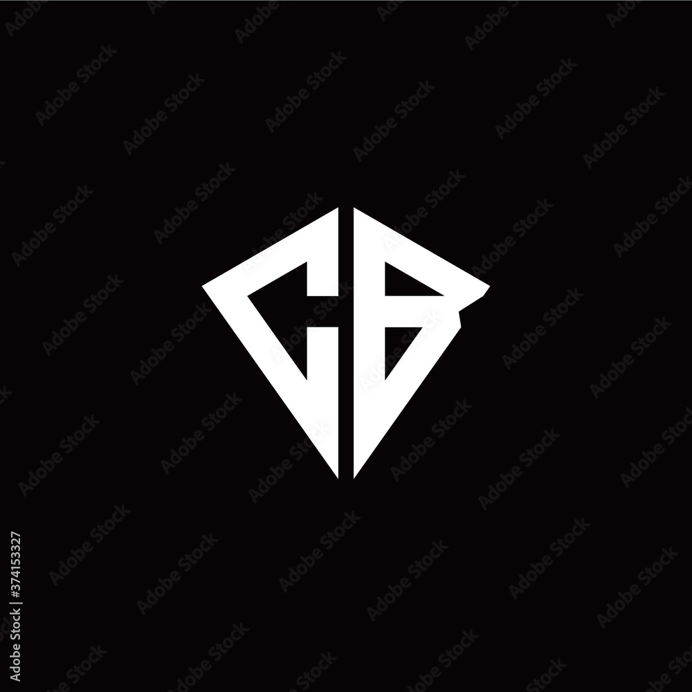 Initial C B letter with kite modern style logo template vector Initial C B letter with kite modern style logo template vector