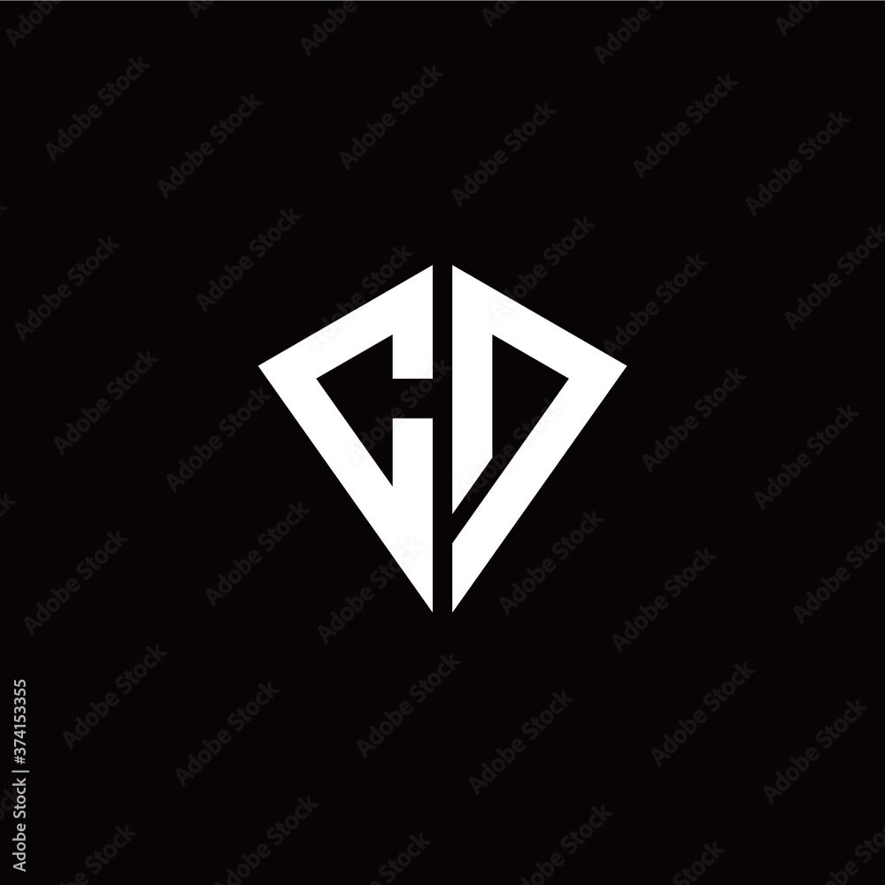 Initial C D letter with kite modern style logo template vector Initial C D letter with kite modern style logo template vector