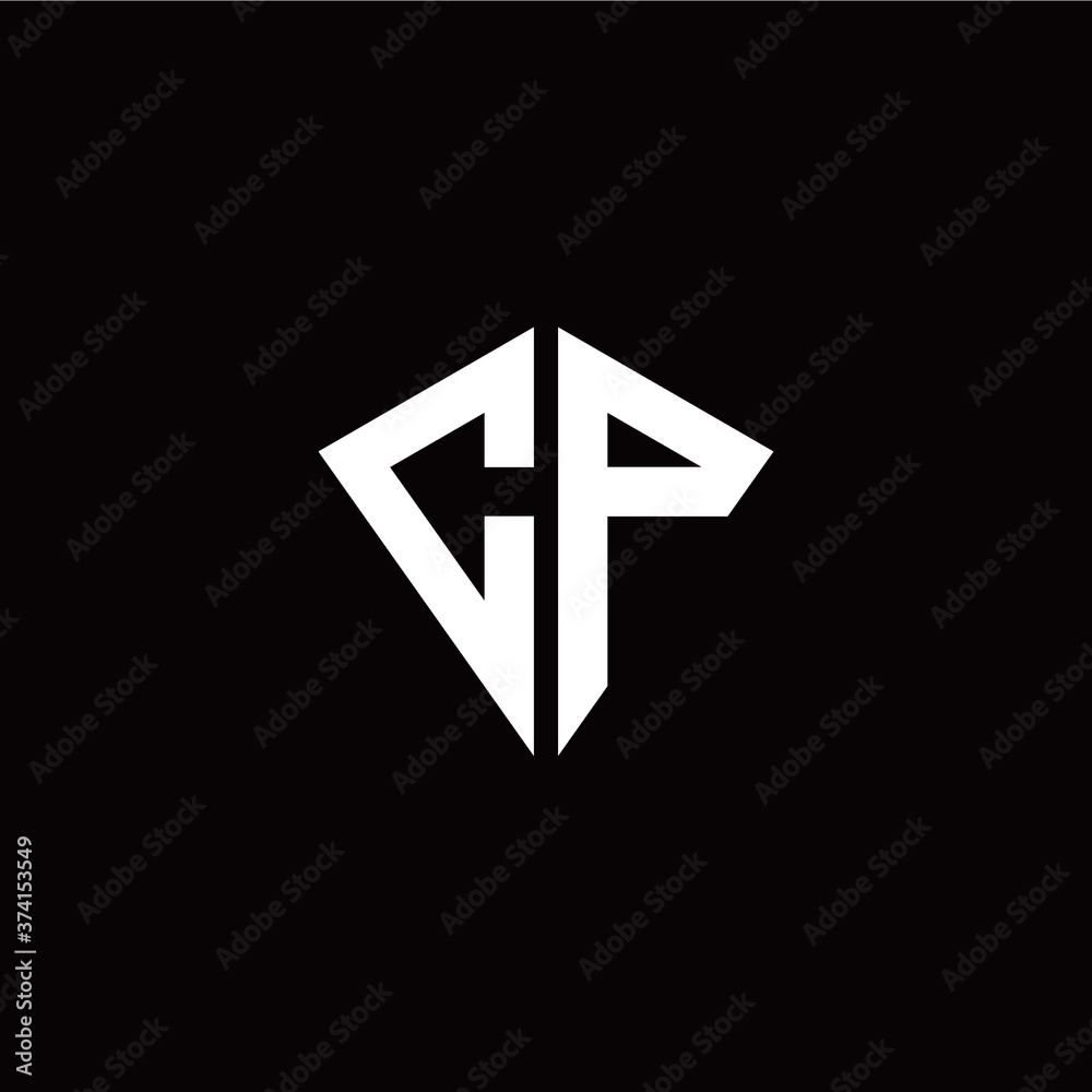 Initial C P letter with kite modern style logo template vector Initial C P letter with kite modern style logo template vector