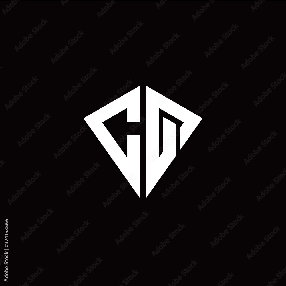 Initial C Q letter with kite modern style logo template vector Initial C Q letter with kite modern style logo template vector