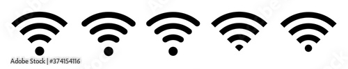 Wireless and wifi icon. Wi-fi signal symbol. Internet Connection. Remote internet access collection - stock vector.