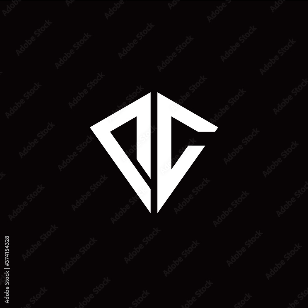 Initial D C letter with kite modern style logo template vector Initial D C letter with kite modern style logo template vector