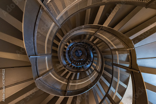 spiral staircase in clock tower, Innsbruck