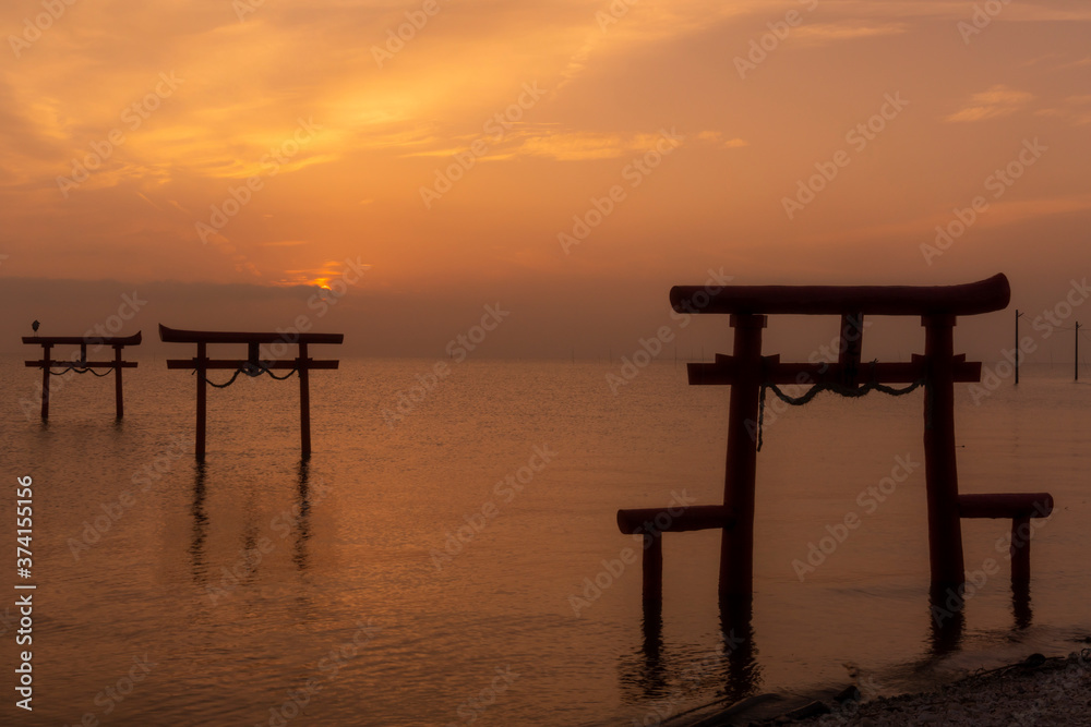 佐賀県太良町 海中鳥居 佐賀県太良町 海中鳥居