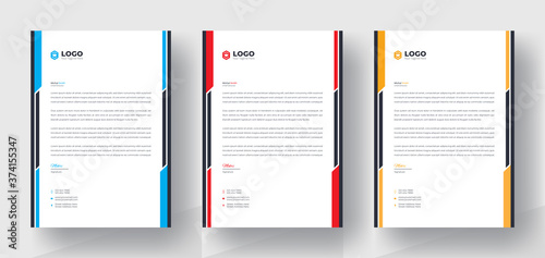 Modern Creative & Clean business style letterhead of your corporate project design.set to print with vector & illustration	
