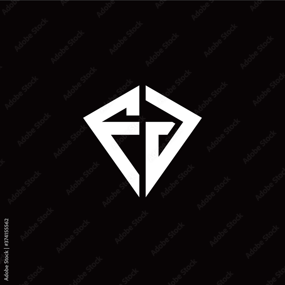 Initial F J letter with kite modern style logo template vector Initial F J letter with kite modern style logo template vector