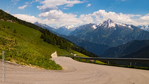 Beautiful alpine view at the famous Zillertaler Hoehenstrasse, Tyrol, Austria
