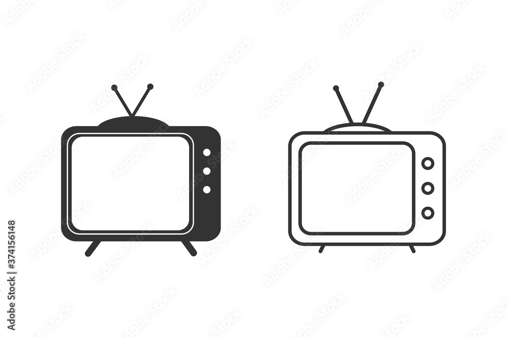 Television Icon Set Vector Illustration Template Television Icon Set Vector Illustration Template