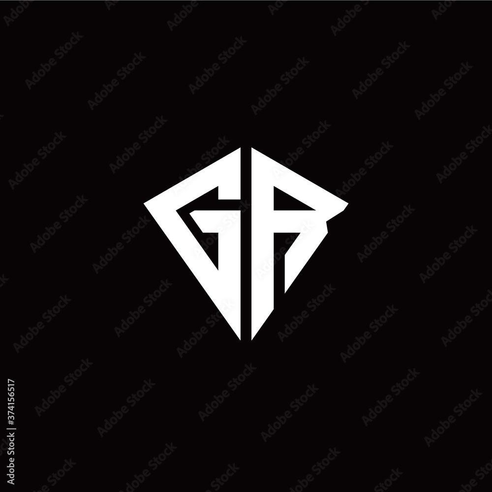 Initial G R letter with kite modern style logo template vector Initial G R letter with kite modern style logo template vector