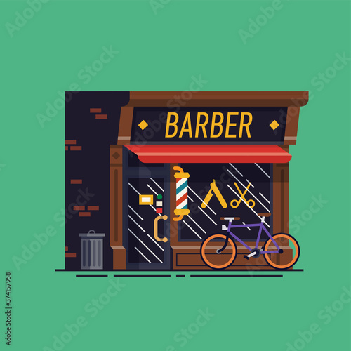 Cool vector barbershop