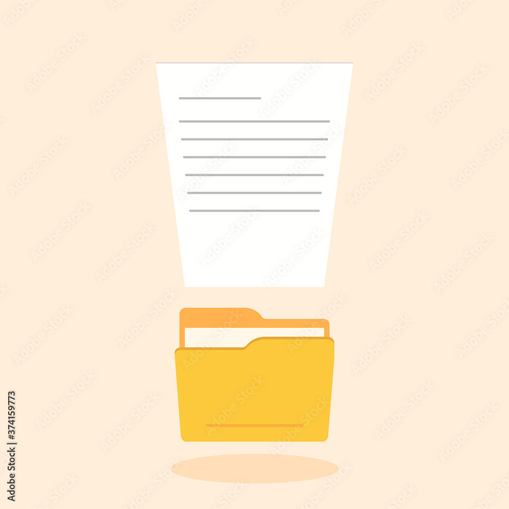 Documents file folder vector. Documents file folder vector.