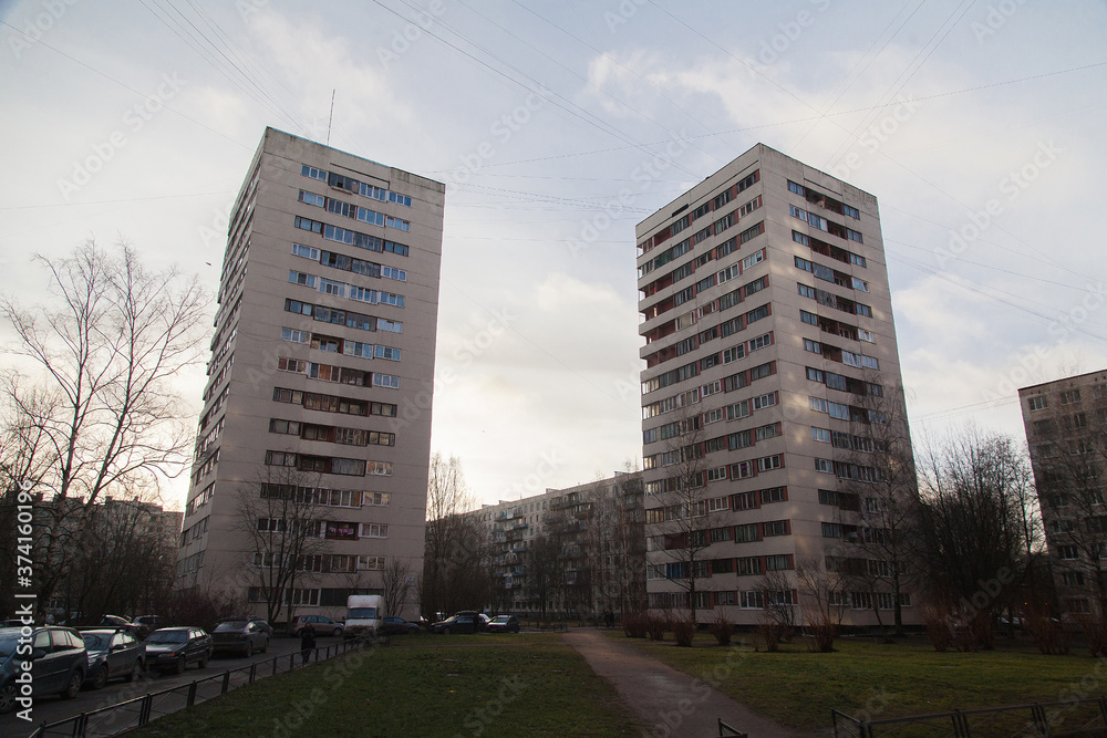 Old soviet apartment houses