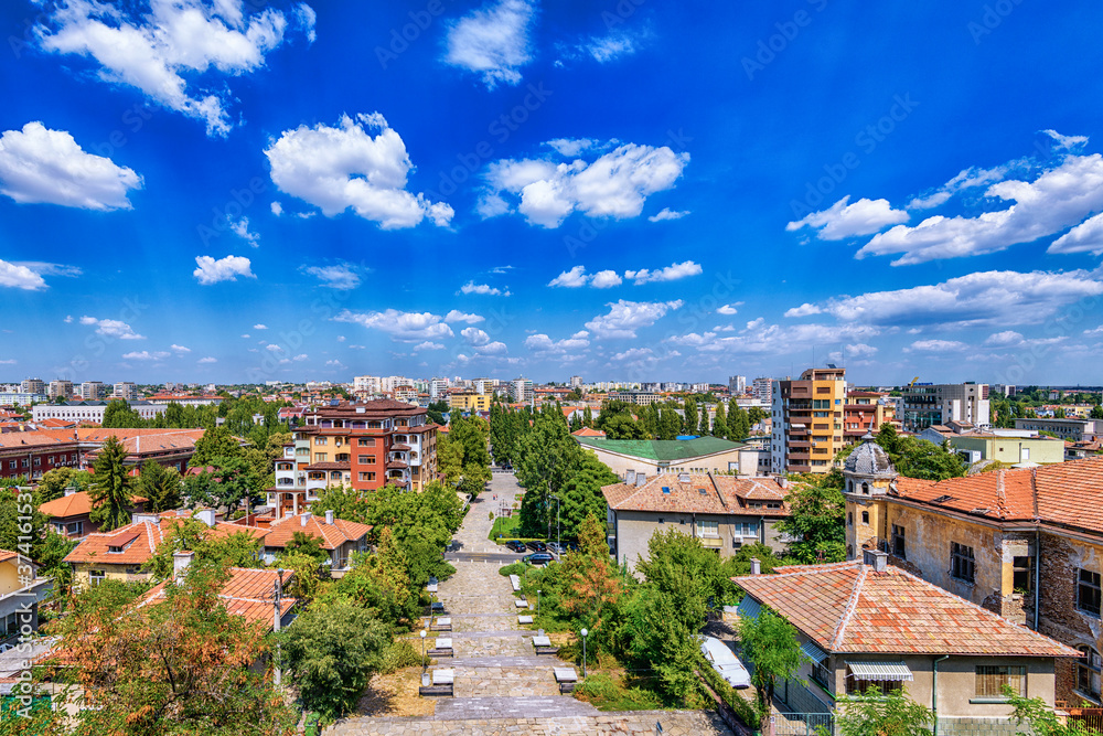 panorama of the old town of Haskovo in Bulgaria