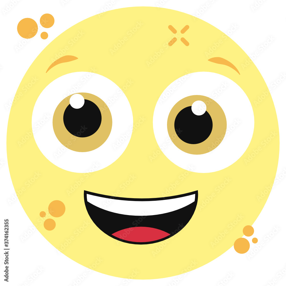 Happy emoticon icon design, facial expression
Happy emoticon icon design, facial expression