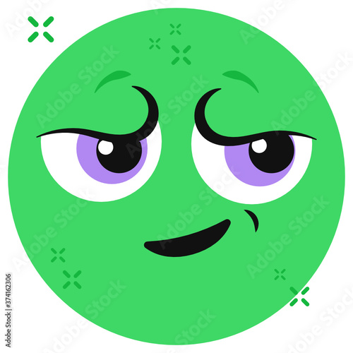 
Cute frowning emoji icon, editable vector in flat style 
