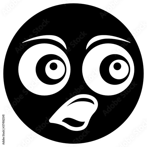 
Icon of dizzy face emoji, emotion in solid style 
