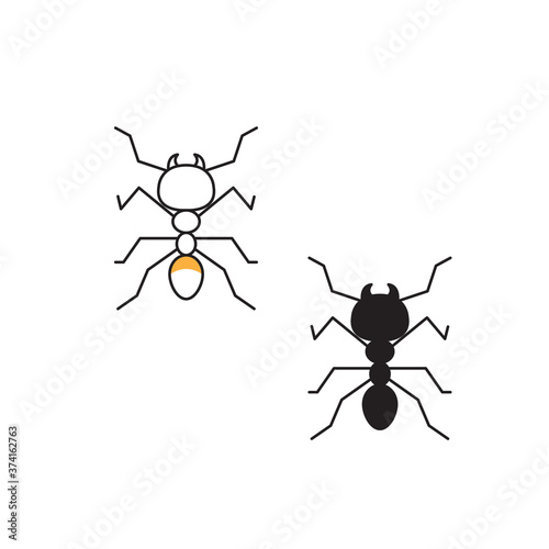 Insect icon illustration black clipart design vector © rokhmatulloh