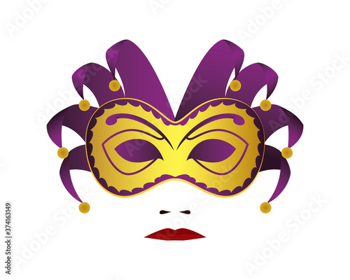 Detailed Modern Bright Carnival Mask Illustration