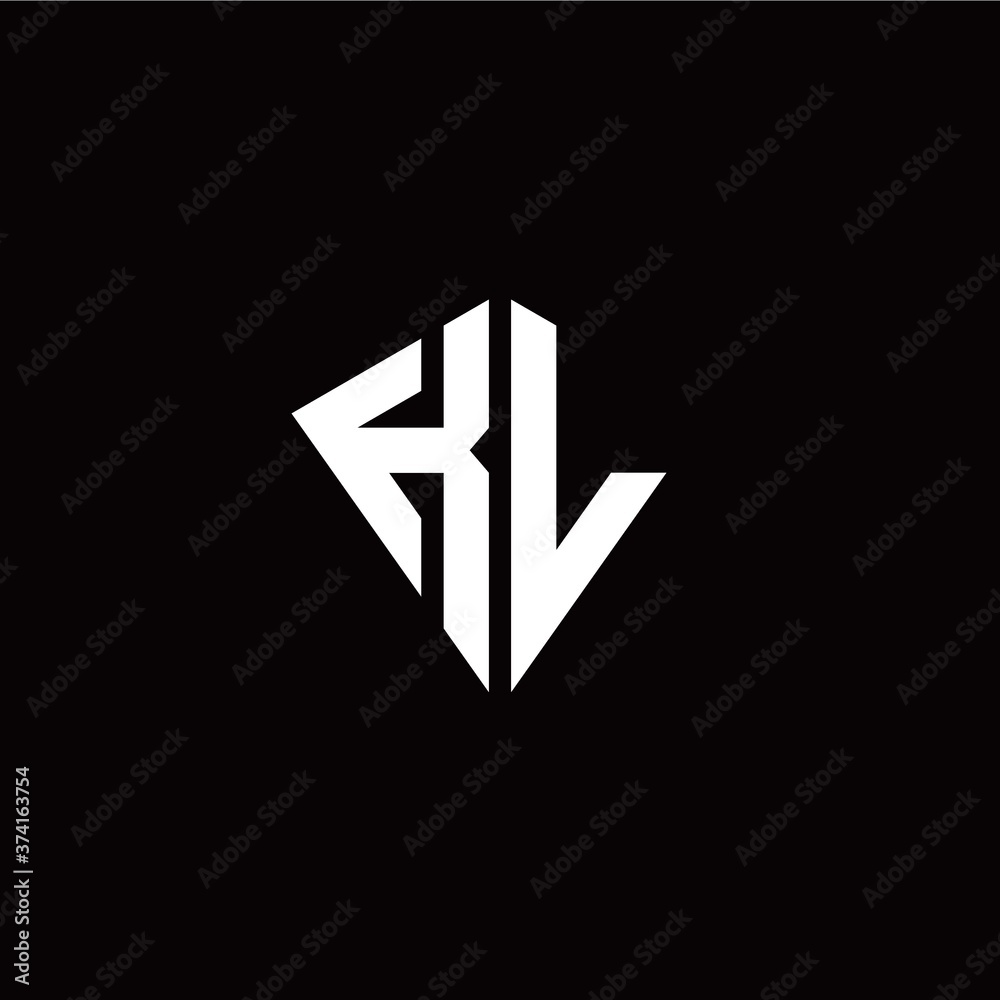 Initial K L letter with kite modern style logo template vector Initial K L letter with kite modern style logo template vector