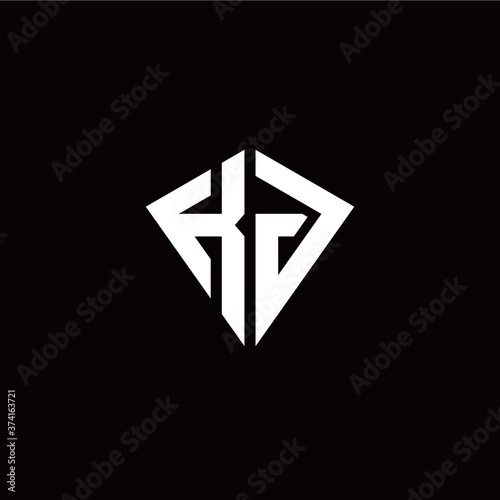 Free Download Initial K J letter with kite modern style logo template vector - GFXLoad