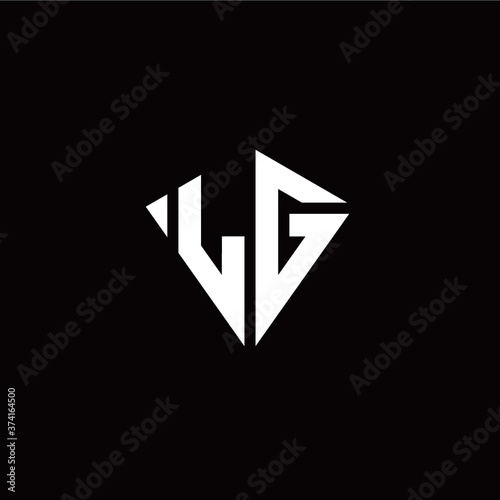 Free Download Initial L G letter with kite modern style logo template vector - GFXLoad