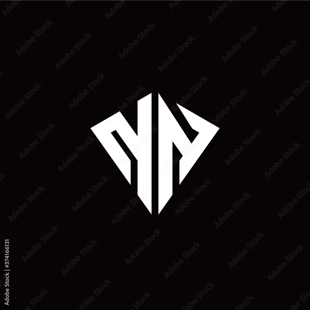 Initial N N letter with kite modern style logo template vector Initial N N letter with kite modern style logo template vector