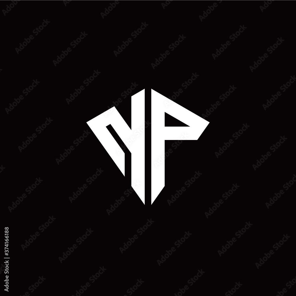 Initial N P letter with kite modern style logo template vector Initial N P letter with kite modern style logo template vector