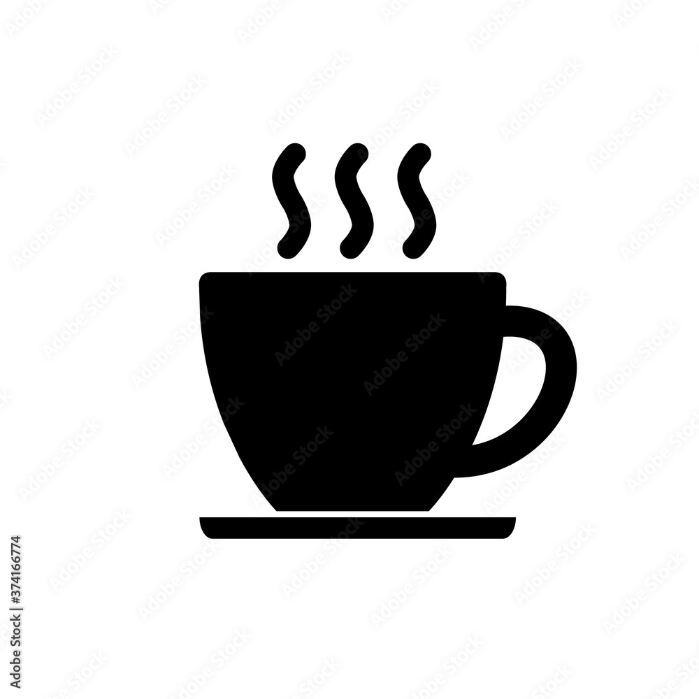 Coffee icon, coffee shop logo isolated on white background Coffee icon, coffee shop logo isolated on white background
