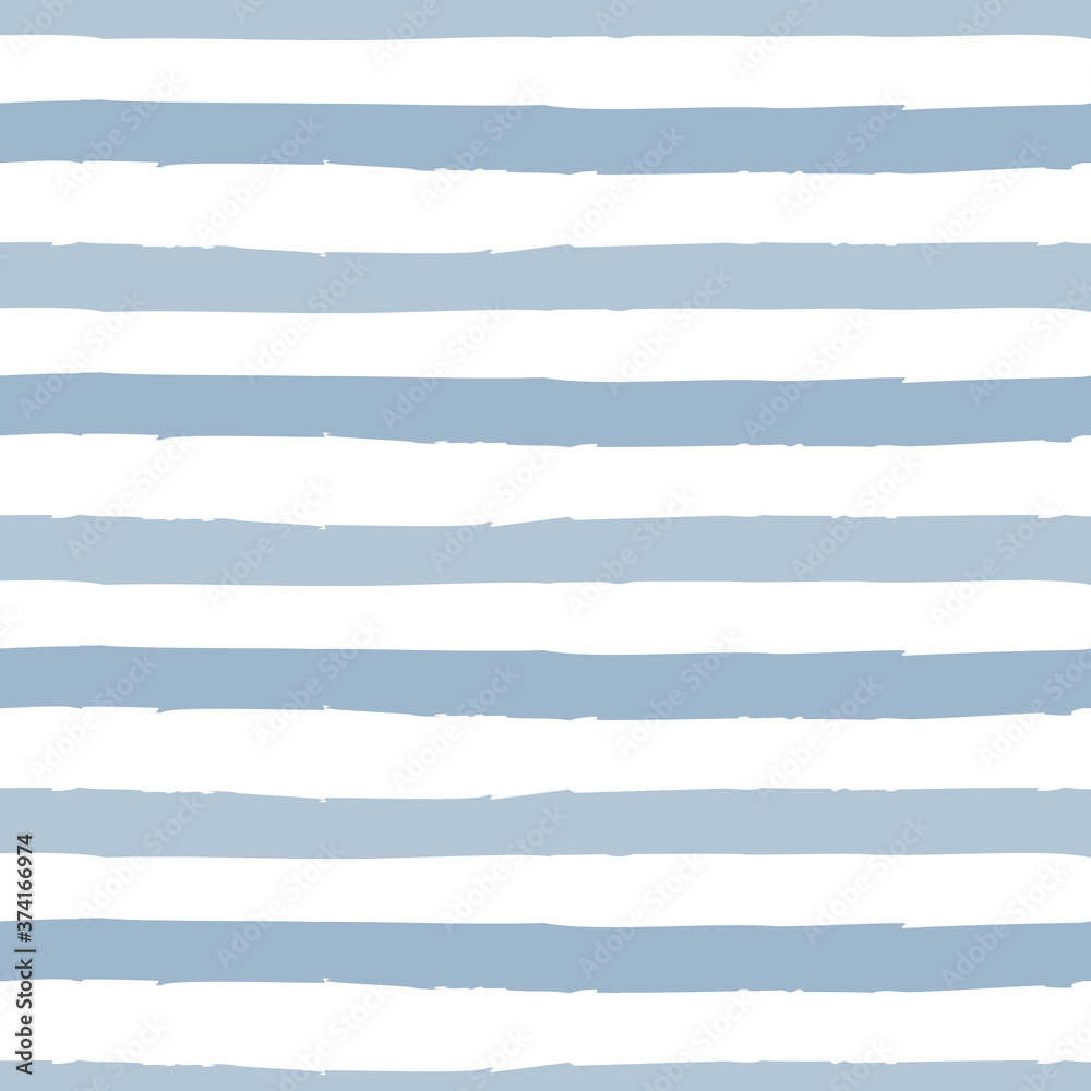 Pastel blue watercolor style striped seamless pattern