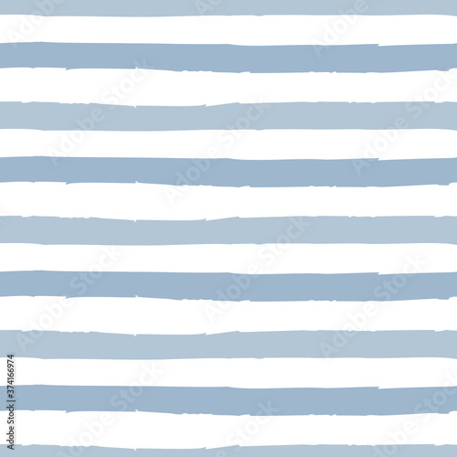 Pastel blue watercolor style striped seamless pattern