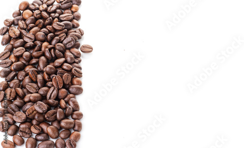 coffee bean strips isolated on a white background