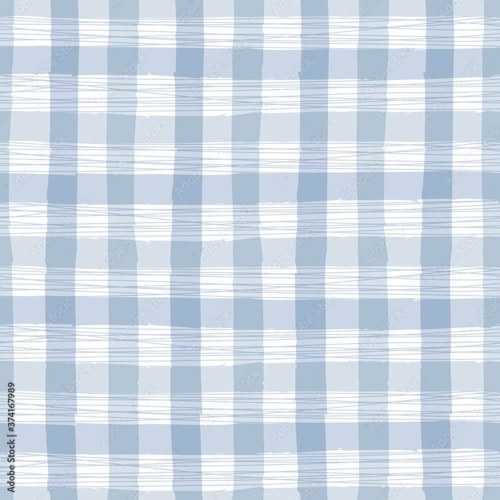 Pastel blue vector checkered seamless pattern texture